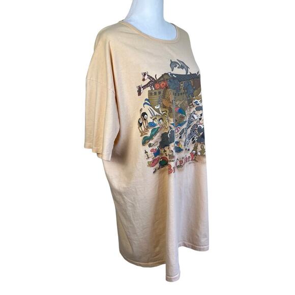 Anvil Vtg 1996 Shirt Dress Pj Noah’s Beach Party Graphic Tee Single Stitch Worn - Picture 4 of 16